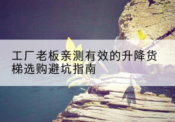 焉耆升降货梯怎么选-工厂老板亲测有效的升降货梯选购避坑指南